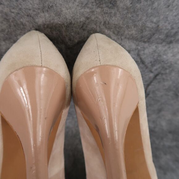 Franco Sarto Shoes Womens 7.5 Pump Platform Fashion Suede Beige Round Toe Orlina - Picture 16 of 16